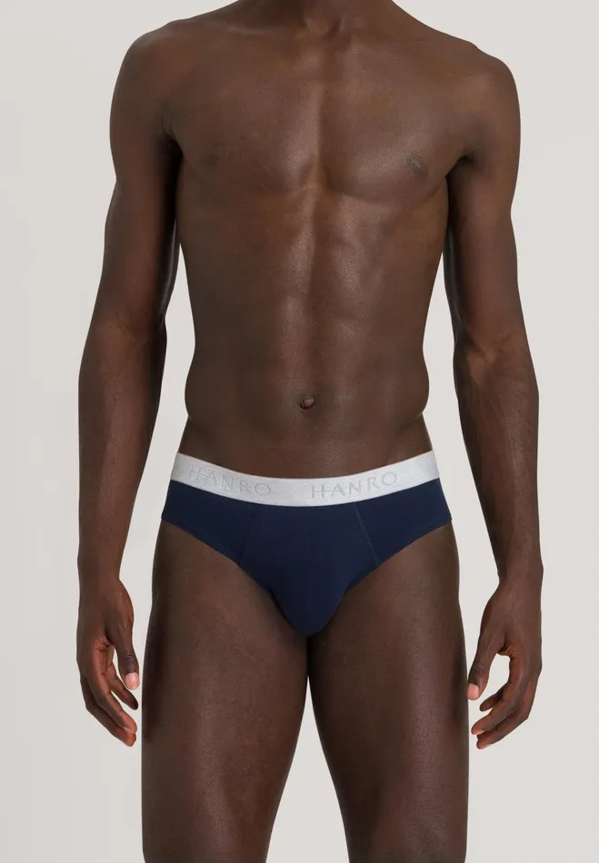 2Pack Cotton Briefs Lt Melangedeep Navy Men HANRO Multipacks
