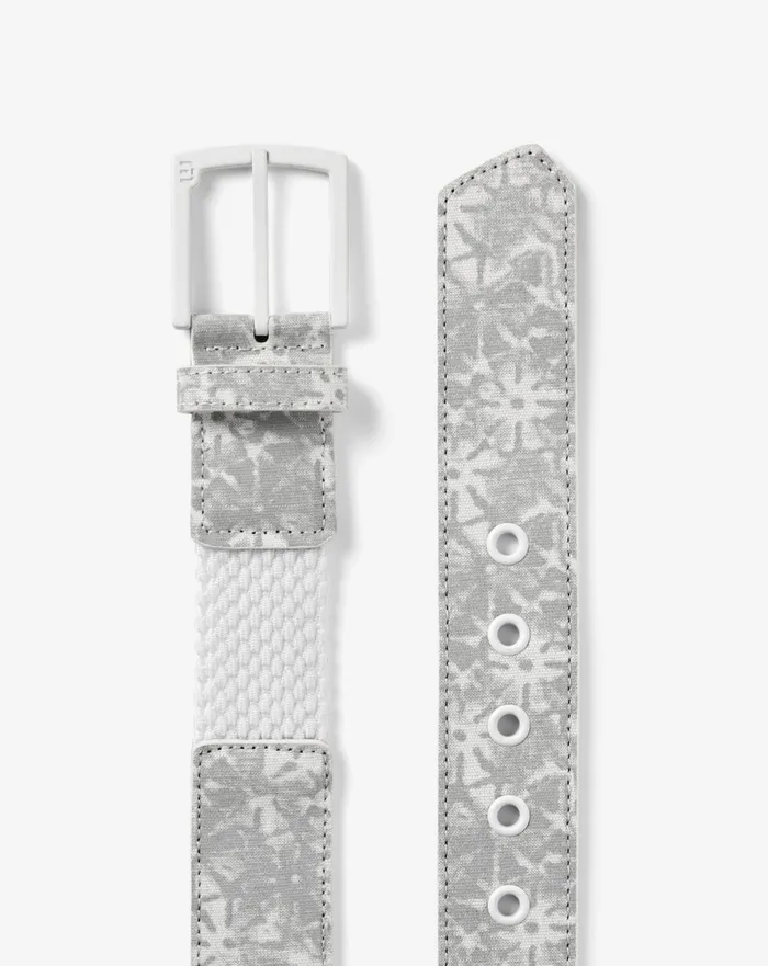 Accessories Belts TravisMathew SOLO TRAVEL CANVAS HYBRID STRETCH BELT Whitemicro Chip Accessories Belts TravisMathew SOLO TRAVEL CANVAS HYBRID STRETCH BELT Whitemicro Chip