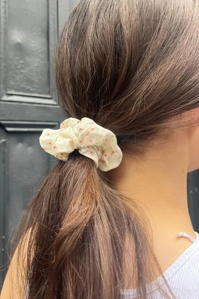 Accessories Floral Scrunchie Brandy Melville HAIR ACCESSORIES