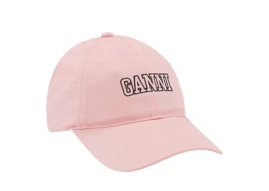 Accessories GANNI Hats Lilac Embroidered Logo Cap Sweet Lilac