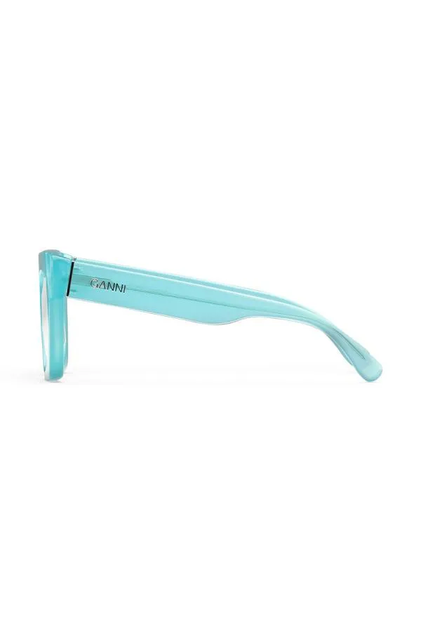 Accessories GANNI Sunglasses Blue Oversized Sunglasses Winter Sky