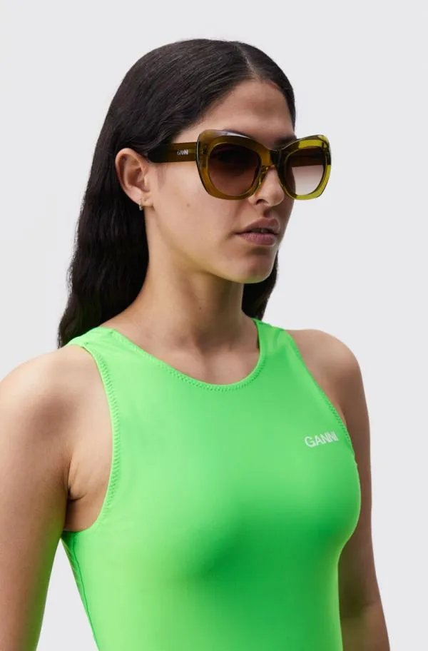 Accessories GANNI Sunglasses Oversized Butterfly Sunglasses Green Bay