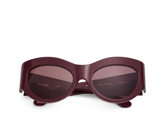Accessories GANNI Sunglasses X ACE and TATE TRIXIE SUNGLASSES Burgundy