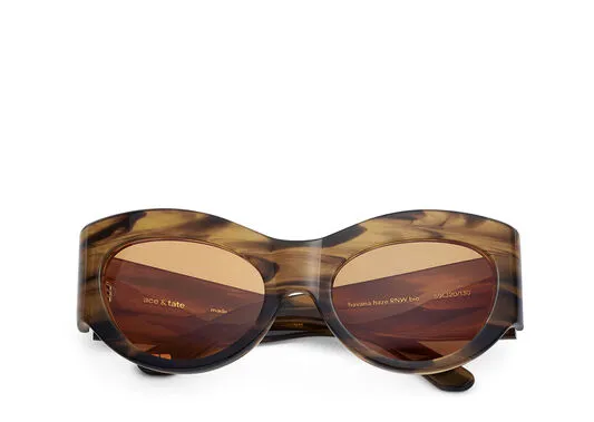 Accessories GANNI Sunglasses X ACE and TATE TRIXIE SUNGLASSES Tobacco Brown