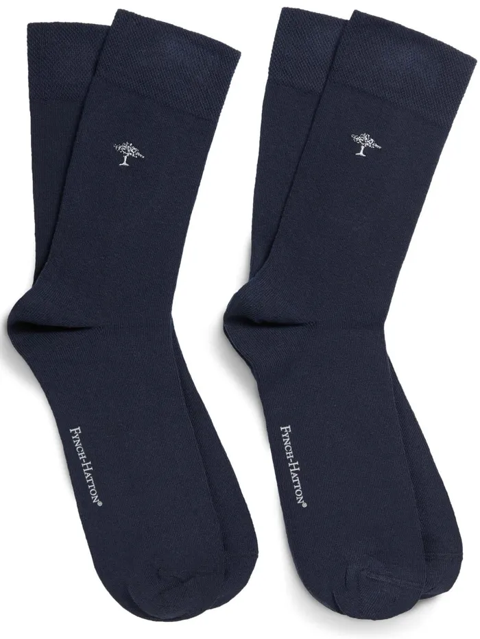 Accessories Men FYNCHHATTON Socks Double Pack With Logo Embroidery Anthranavyblack Accessories Men FYNCHHATTON Socks Double Pack With Logo Embroidery Anthranavyblack