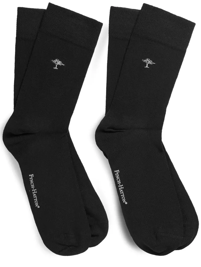 Accessories Men FYNCHHATTON Socks Double Pack With Logo Embroidery Anthranavyblack Accessories Men FYNCHHATTON Socks Double Pack With Logo Embroidery Anthranavyblack
