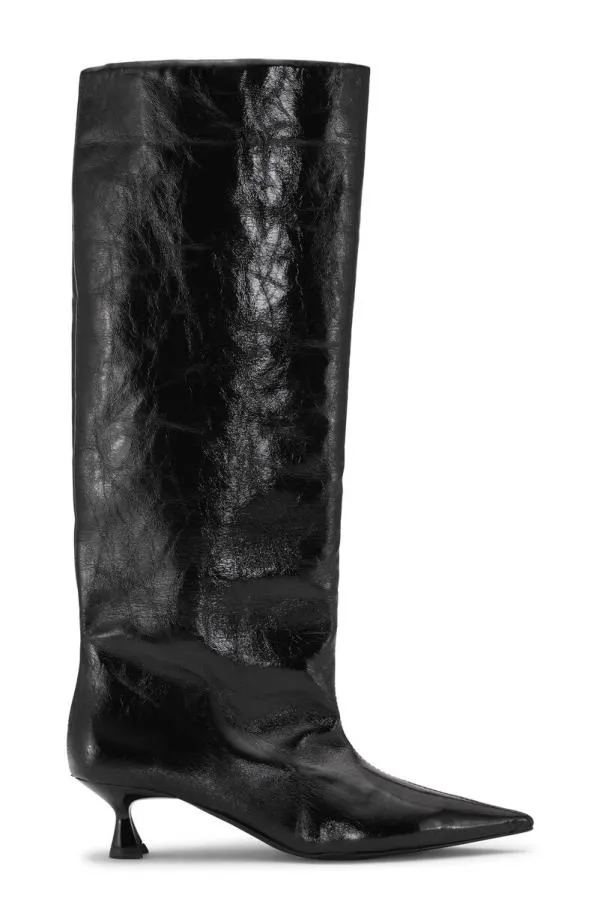 AccessoriesShoes GANNI Boots Black Soft Slouchy High Shaft Boots Black