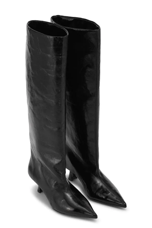 AccessoriesShoes GANNI Boots Black Soft Slouchy High Shaft Boots Black AccessoriesShoes GANNI Boots Black Soft Slouchy High Shaft Boots Black