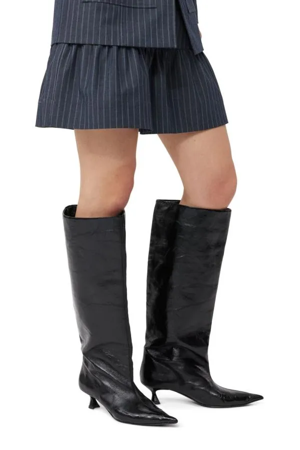 AccessoriesShoes GANNI Boots Black Soft Slouchy High Shaft Boots Black AccessoriesShoes GANNI Boots Black Soft Slouchy High Shaft Boots Black