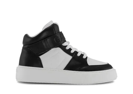 AccessoriesShoes GANNI Trainers BlackWhite Sporty Mix High Top Sneakers Blackwhite Vintage