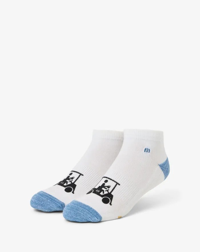 Accessories Socks TravisMathew LOST MAPES ANKLE SOCK White