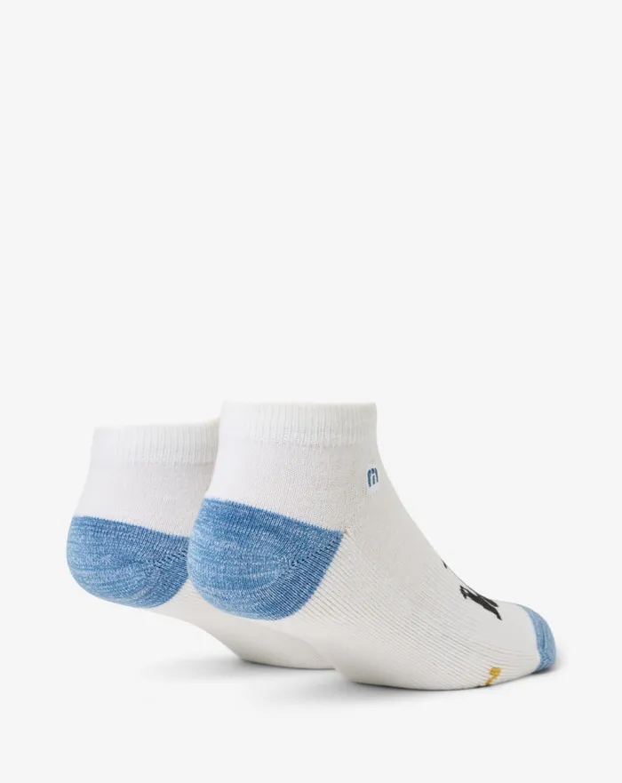 Accessories Socks TravisMathew LOST MAPES ANKLE SOCK White