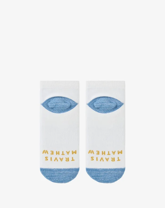 Accessories Socks TravisMathew LOST MAPES ANKLE SOCK White