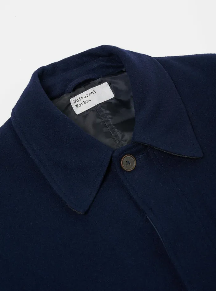 Account Coat In Navy Melton Men Universal Works Coats and Outerwear