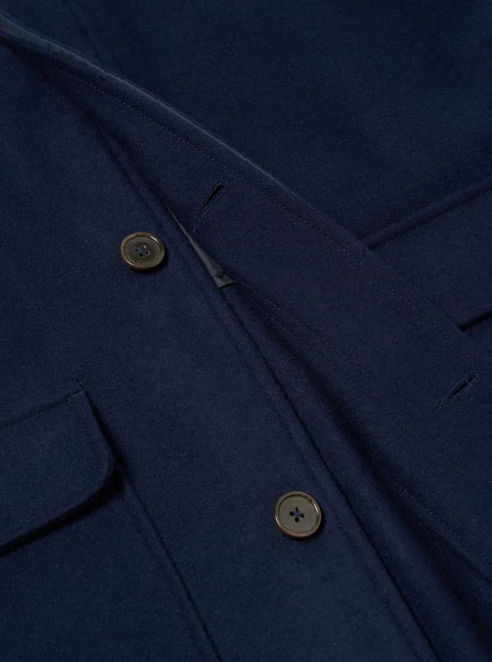 Account Coat In Navy Melton Men Universal Works Coats and Outerwear