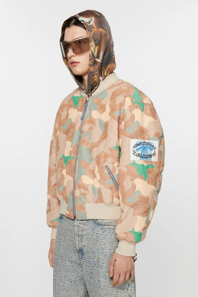 Acne Studios Bomber Jacket Orangegreen Men Outerwear