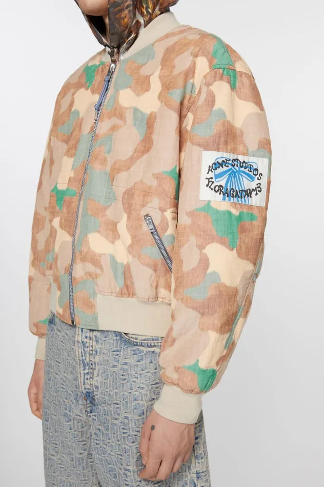 Acne Studios Bomber Jacket Orangegreen Men Outerwear
