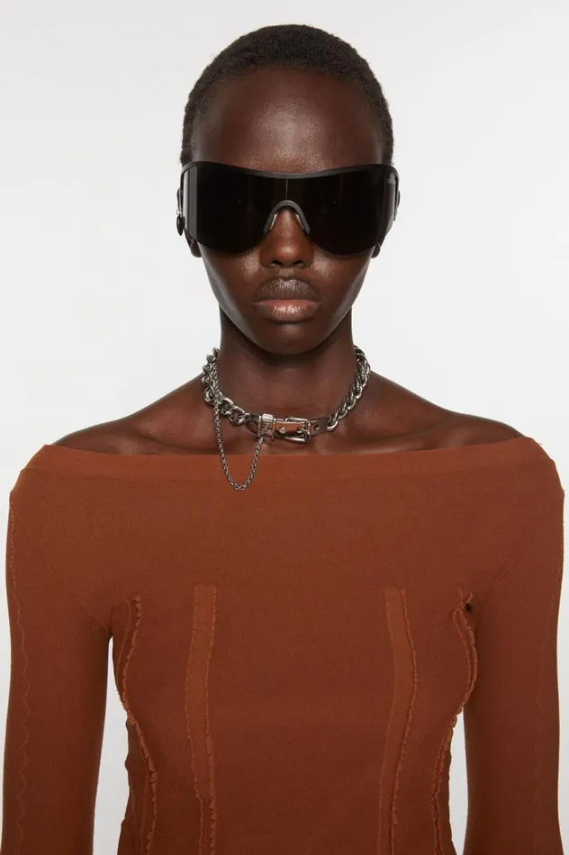 Acne Studios Buckle Chain Necklace Silver Women Jewellery