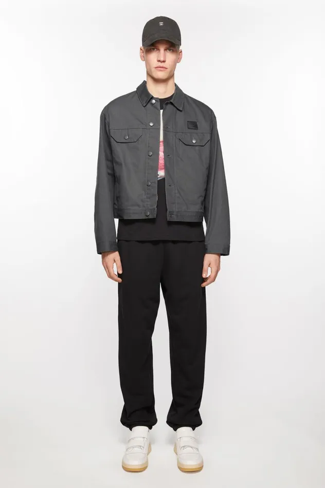 Acne Studios Canvas Jacket Dark Grey Women Face Collection