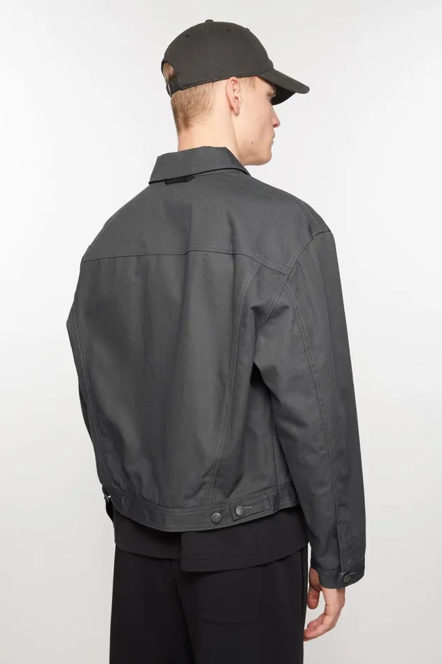 Acne Studios Canvas Jacket Dark Grey Women Face Collection