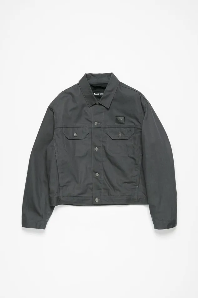 Acne Studios Canvas Jacket Dark Grey Women Face Collection