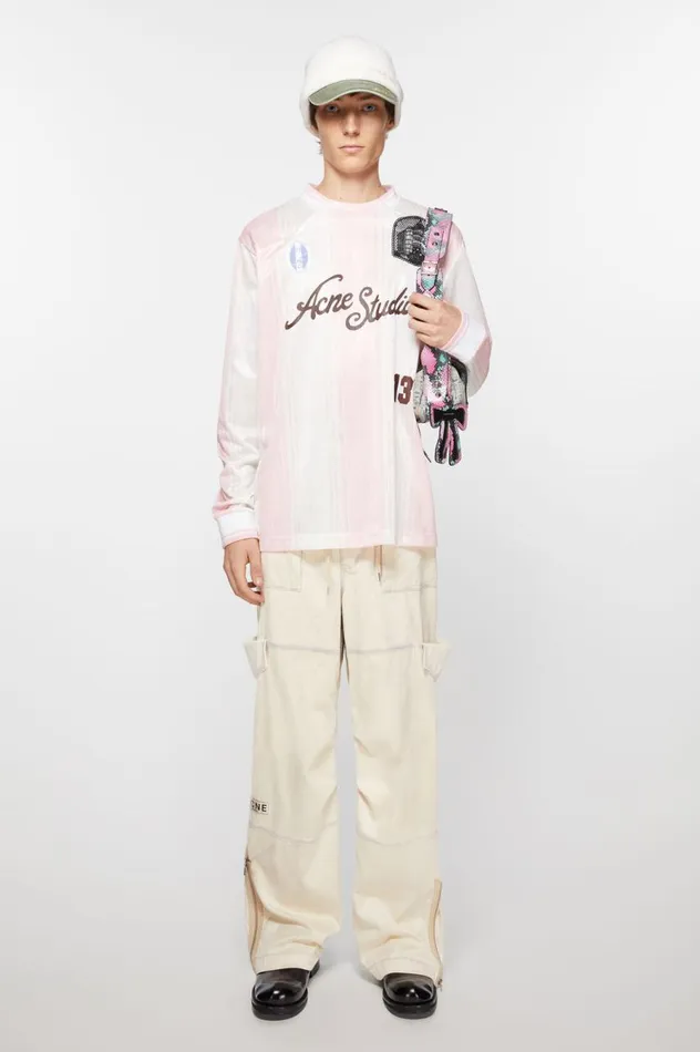 Acne Studios Cargo Trousers Beige Men Trousers