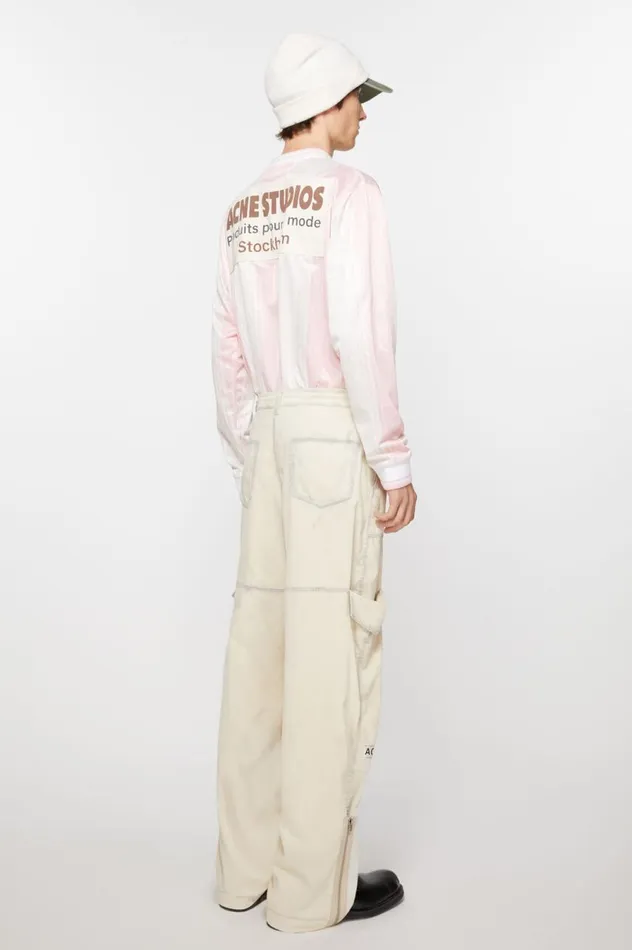 Acne Studios Cargo Trousers Beige Men Trousers