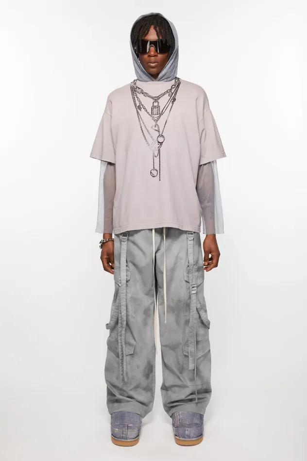 Acne Studios Cargo Trousers Mid Grey Men Trousers