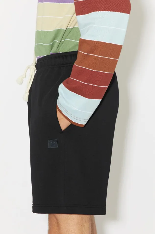 Acne Studios Cotton Sweat Shorts Black Men Shorts