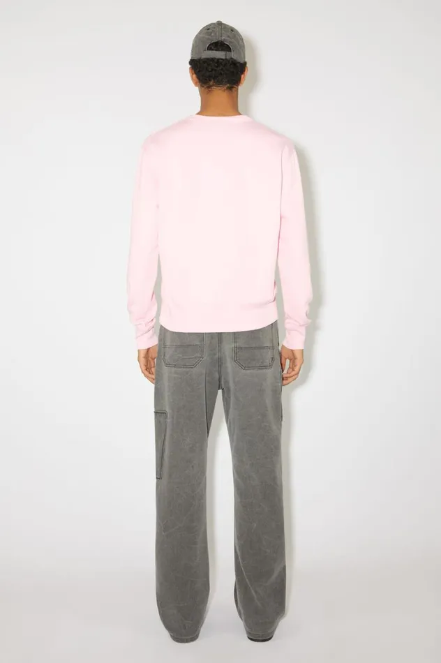 Acne Studios Crew Neck Sweater 8211 Regular Fit Light Pink Men Sweatshirts