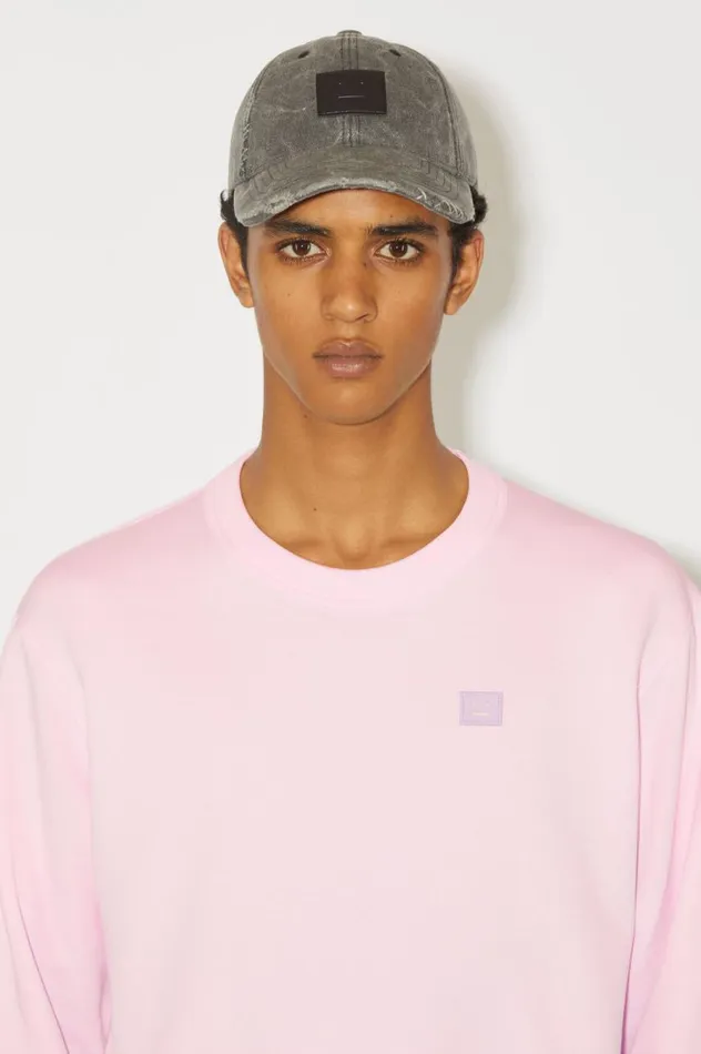 Acne Studios Crew Neck Sweater 8211 Regular Fit Light Pink Men Sweatshirts