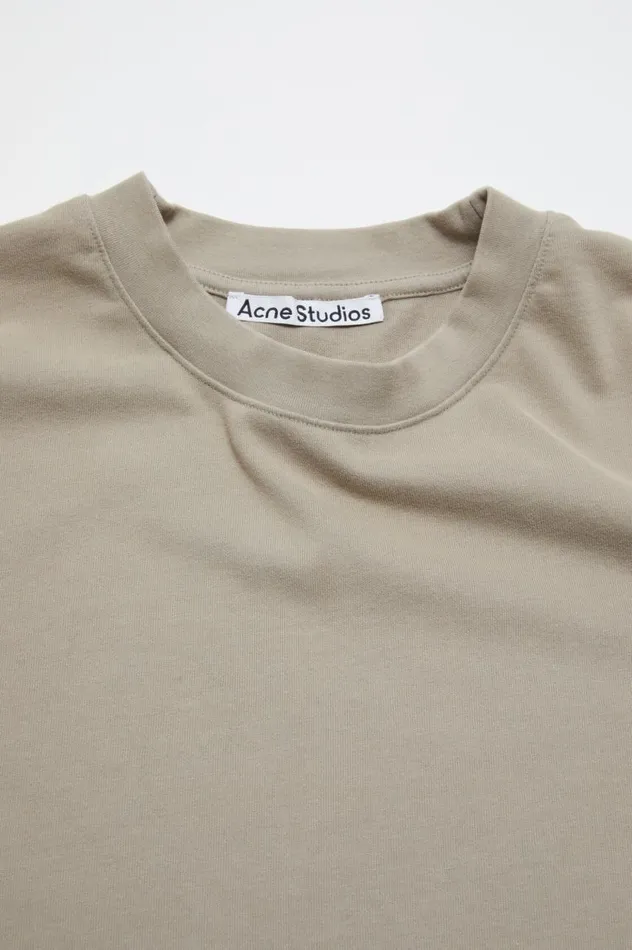 Acne Studios Crew Neck Tshirt 8211 Relaxed Fit Concrete Grey Women Tshirts