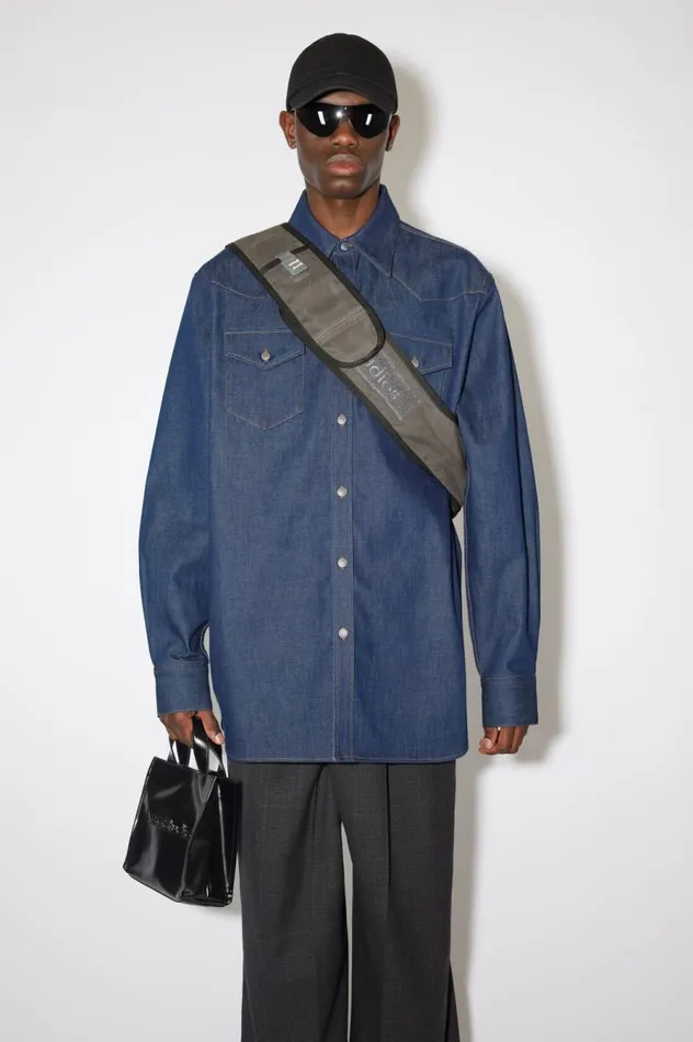 Acne Studios Denim Buttonup Shirt Indigo Blue Men Shirts