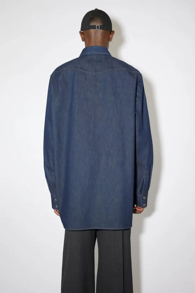 Acne Studios Denim Buttonup Shirt Indigo Blue Men Shirts