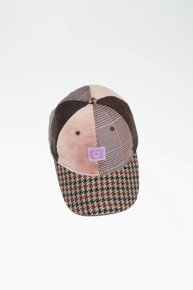 Acne Studios Face Patch Cap Pinkpurple Women Hats