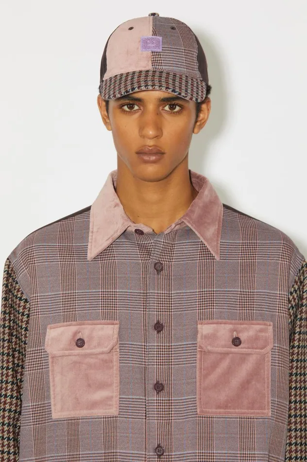 Acne Studios Face Patch Cap Pinkpurple Women Hats