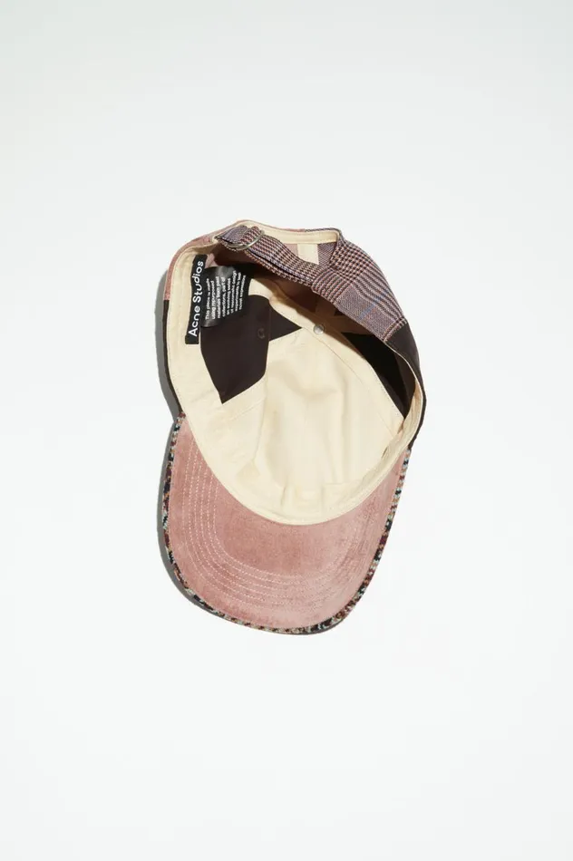 Acne Studios Face Patch Cap Pinkpurple Women Hats