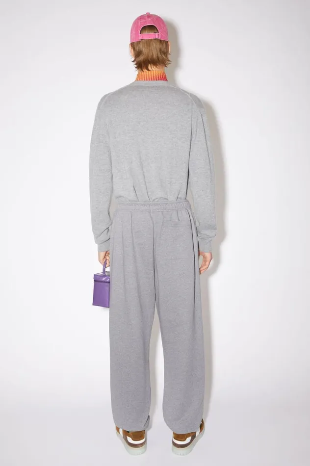Acne Studios Fleece Sweatpants Light Grey Melange Men Trousers