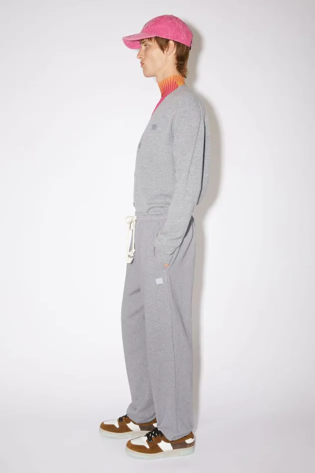 Acne Studios Fleece Sweatpants Light Grey Melange Men Trousers