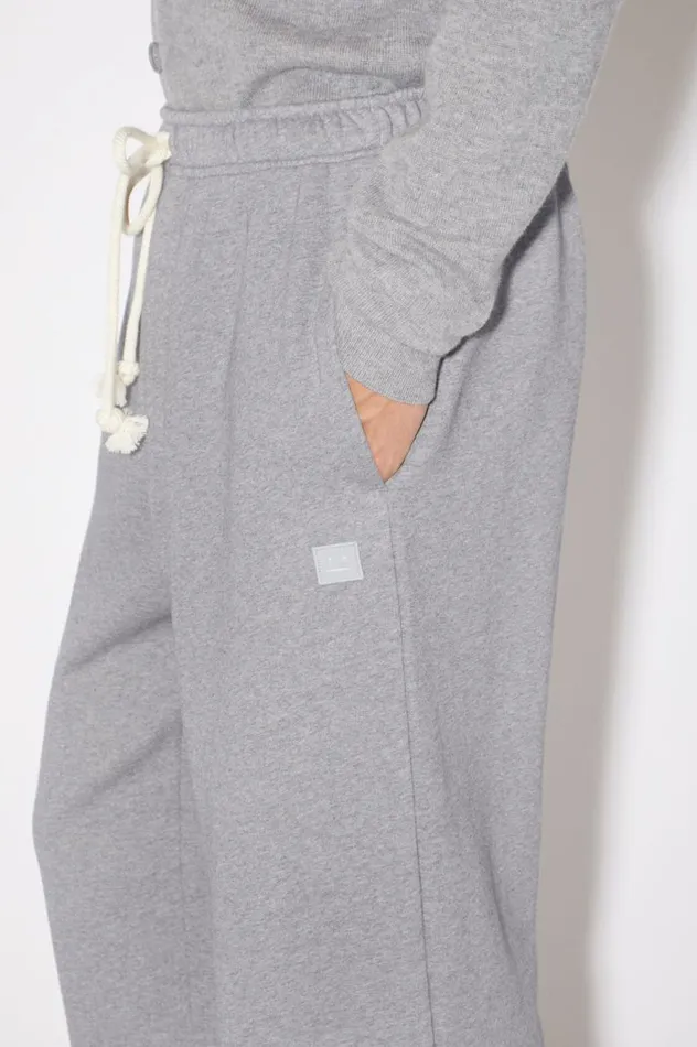 Acne Studios Fleece Sweatpants Light Grey Melange Men Trousers