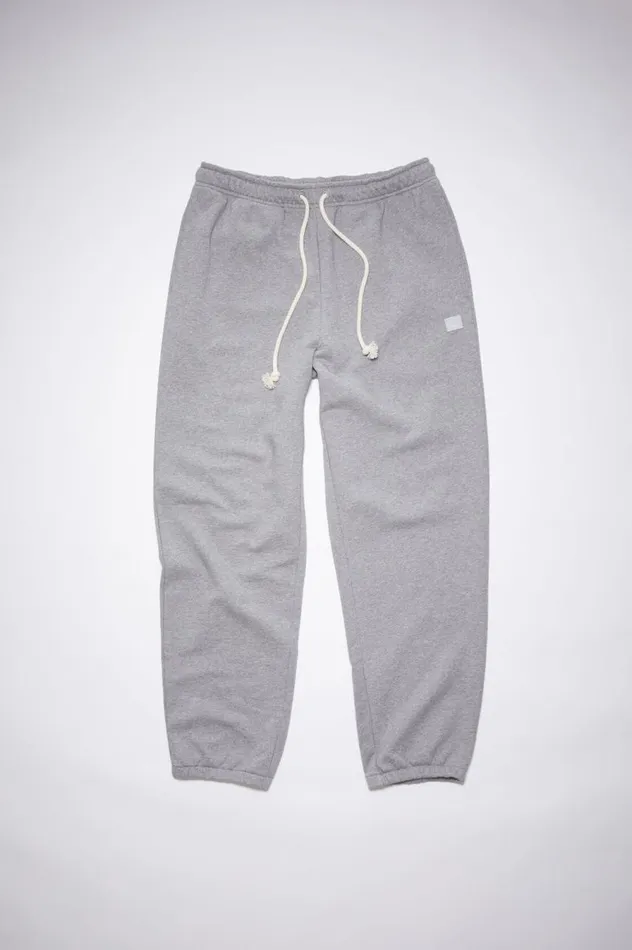 Acne Studios Fleece Sweatpants Light Grey Melange Men Trousers