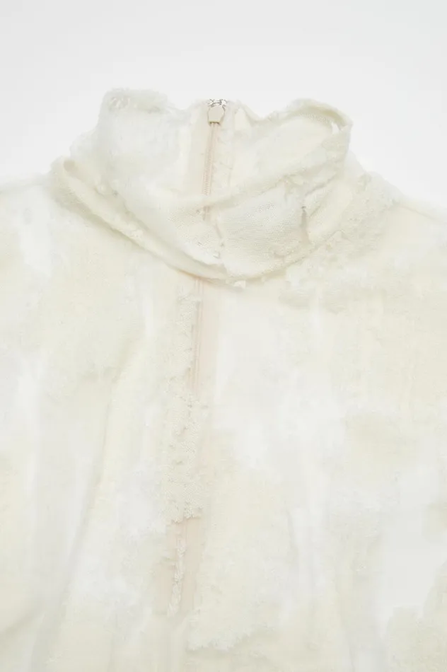 Acne Studios Jacquard Top Off White Women Tshirts