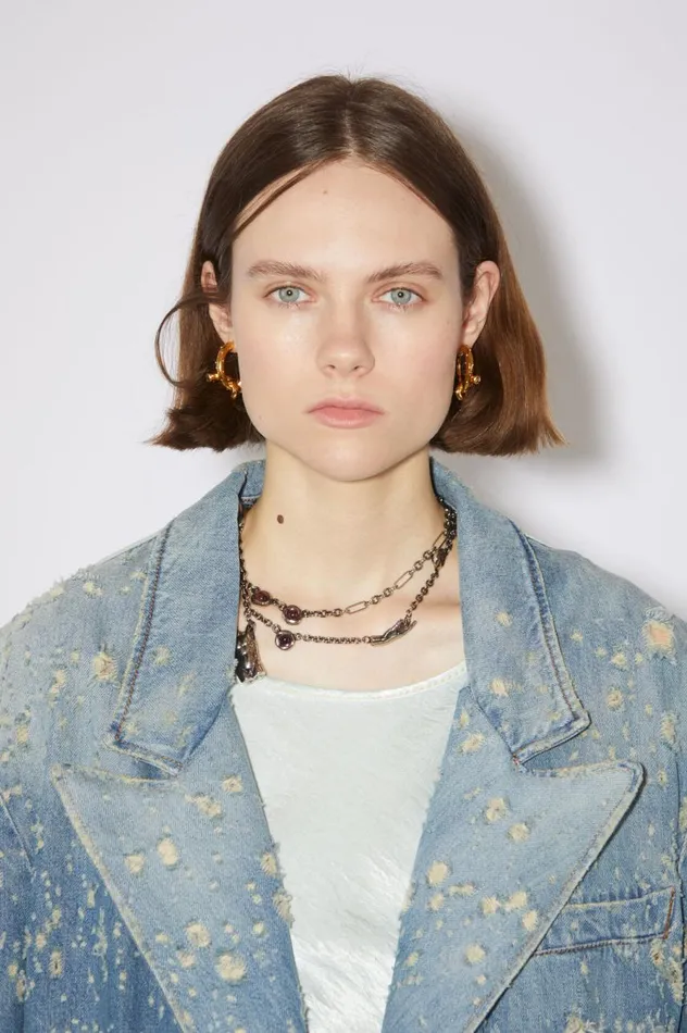 Acne Studios Knot Earrings Gold Women Jewellery