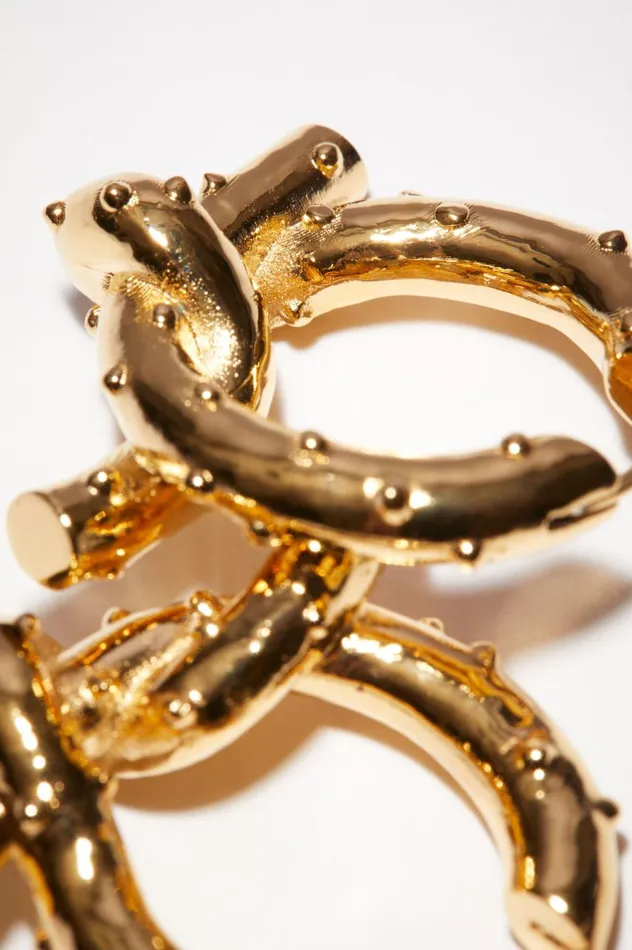Acne Studios Knot Earrings Gold Women Jewellery