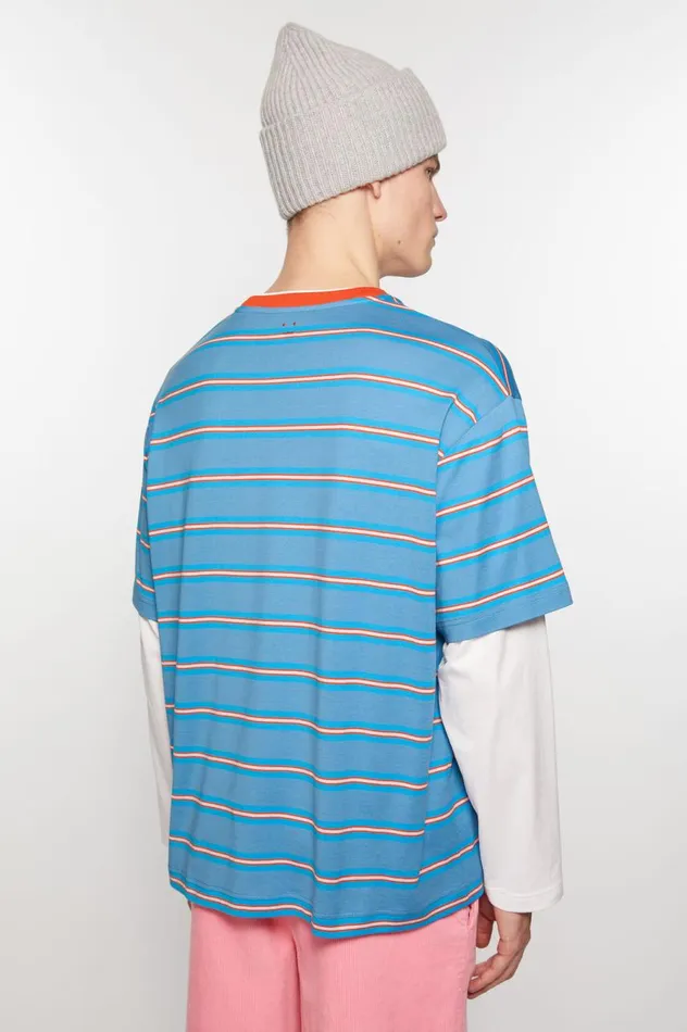 Acne Studios Layered Tshirt Sea Blue Women Tshirts