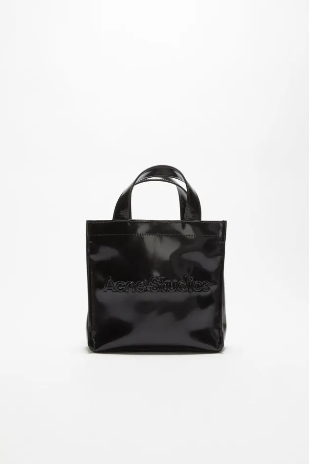 Acne Studios Logo Mini Shoulder Tote Bag Black Women Bags