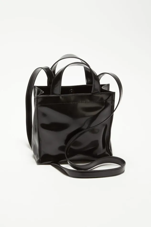 Acne Studios Logo Mini Shoulder Tote Bag Black Women Bags