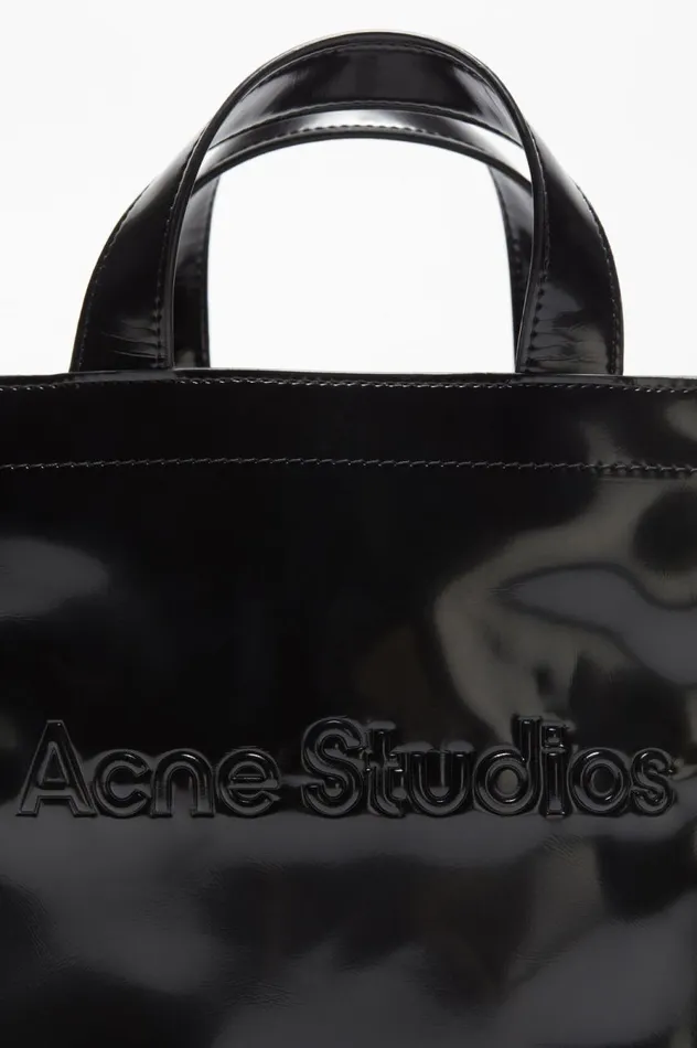 Acne Studios Logo Mini Shoulder Tote Bag Black Women Bags