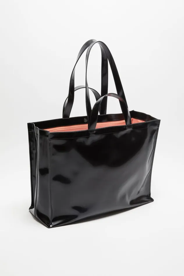 Acne Studios Logo Shoulder Tote Bag Black Men Bags