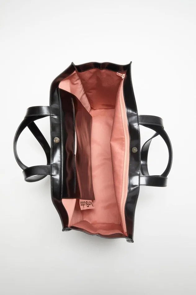 Acne Studios Logo Shoulder Tote Bag Black Men Bags